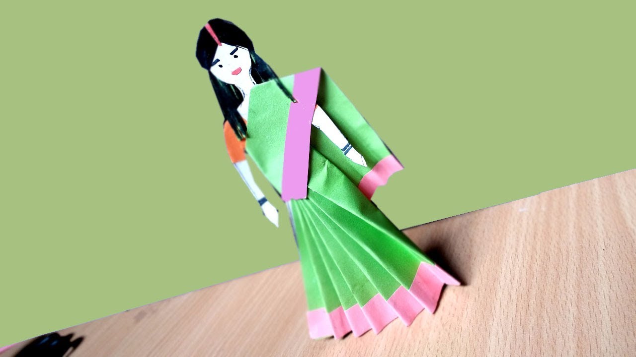 DIY doll Arts And Craft|| How to make a Women Doll by using paper