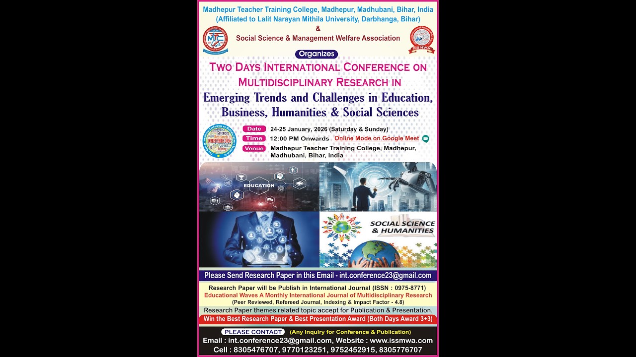 Two Days International Conference on Multidisciplinary Research in
