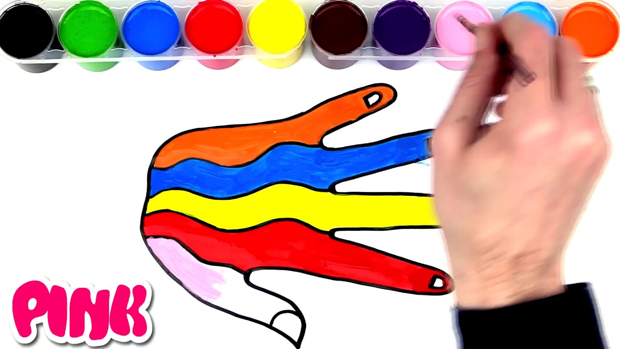 Hand Coloring Pages / Learn Colors for Kids