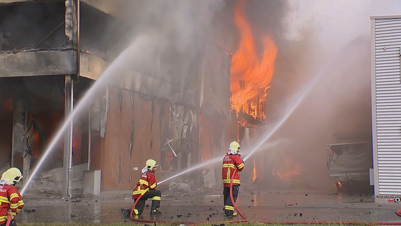 Rebstein SG: Grossbrand im Industriegebiet