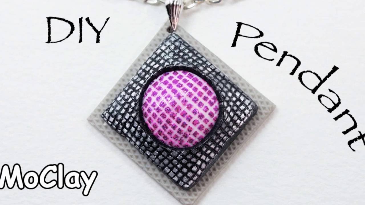 Super easy pendant. DIY. Polymer clay tutorial