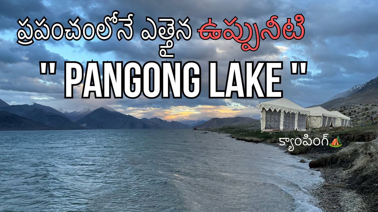 Pangong lake || world highest salt water lake || camping 🏕️ || kore ramana