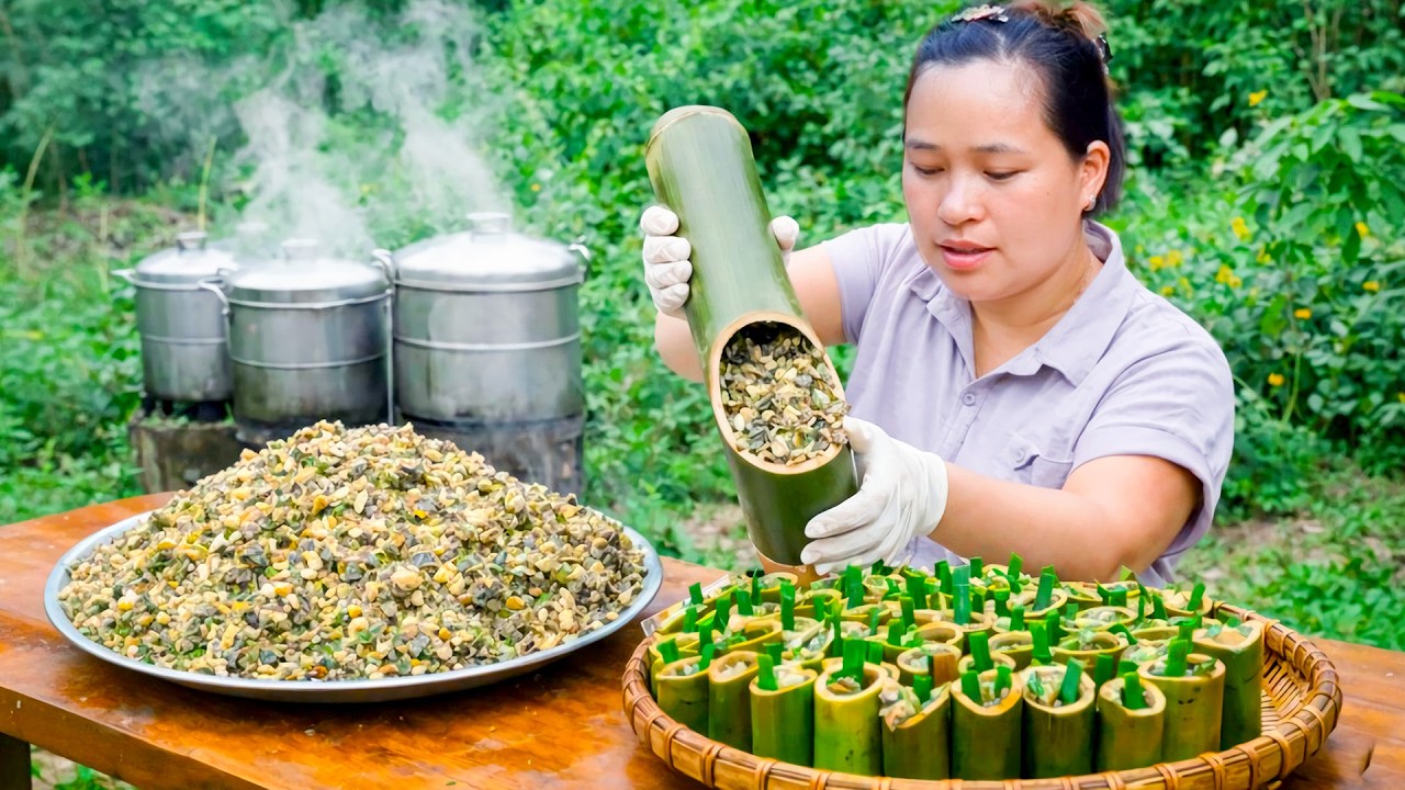 How To Cook Bamboo Tube Snails by Traditional Method - Baby Caring