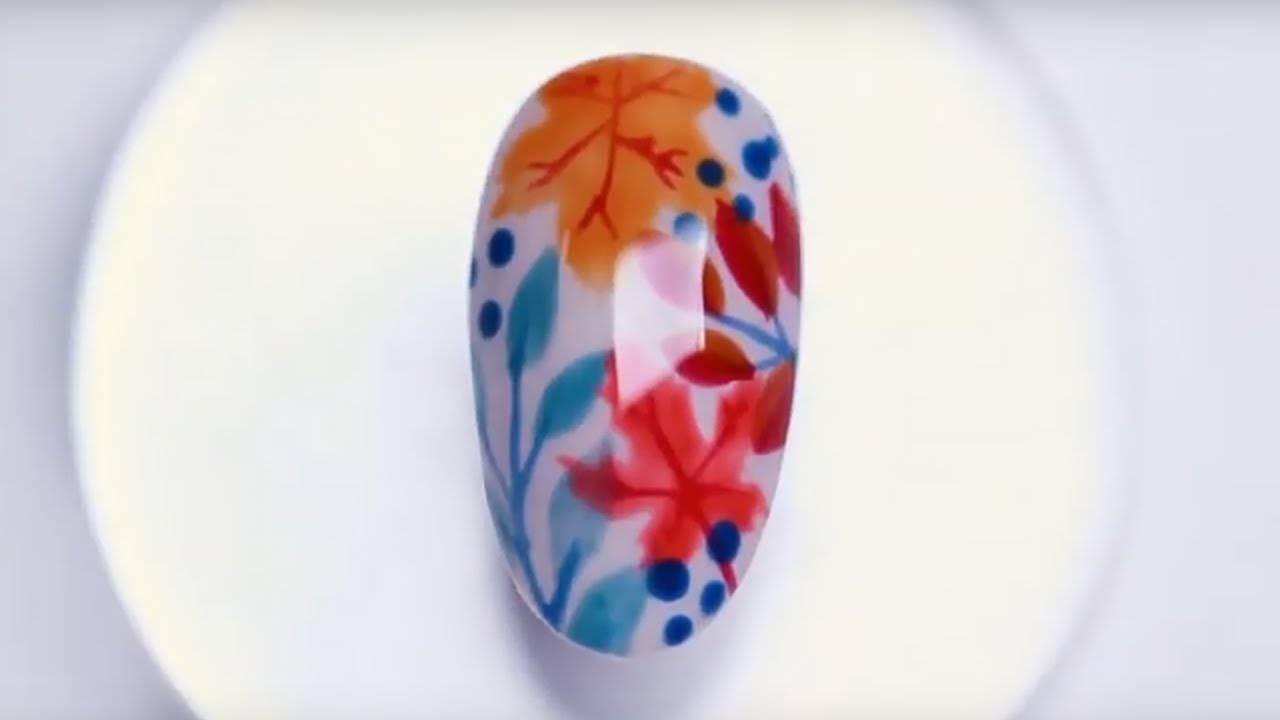Fall Leaves Nail Art Tutorial