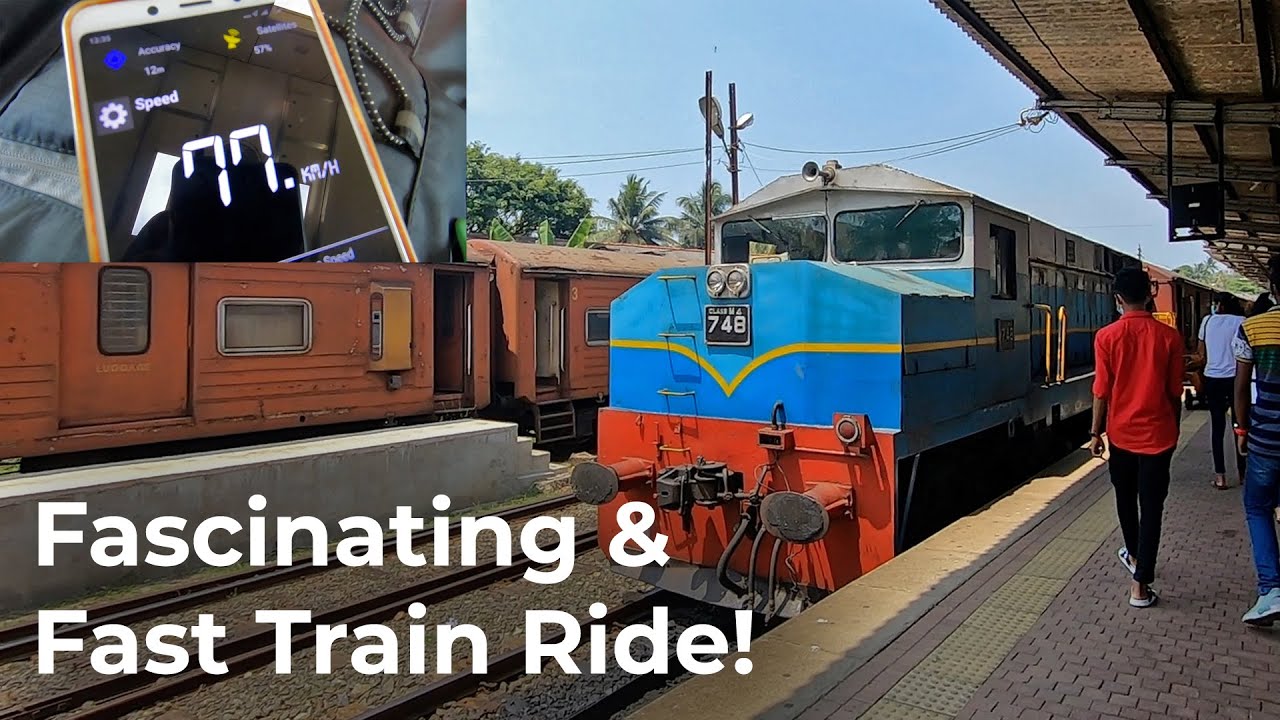 Fascinating and Fast Train Journey with Queen of Rajarata from Galle to Matara in Sri Lanka Railways