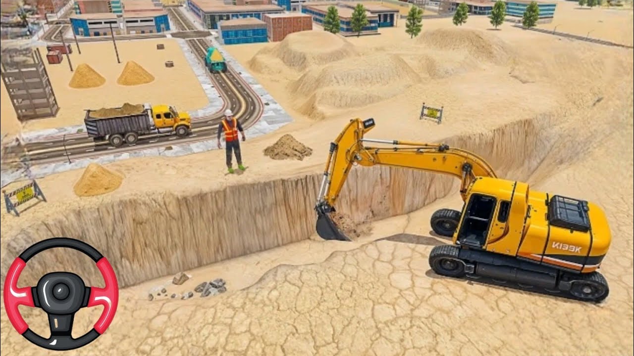 403 bulldozer clean road sand simulator - construction simulator duty android gameplay