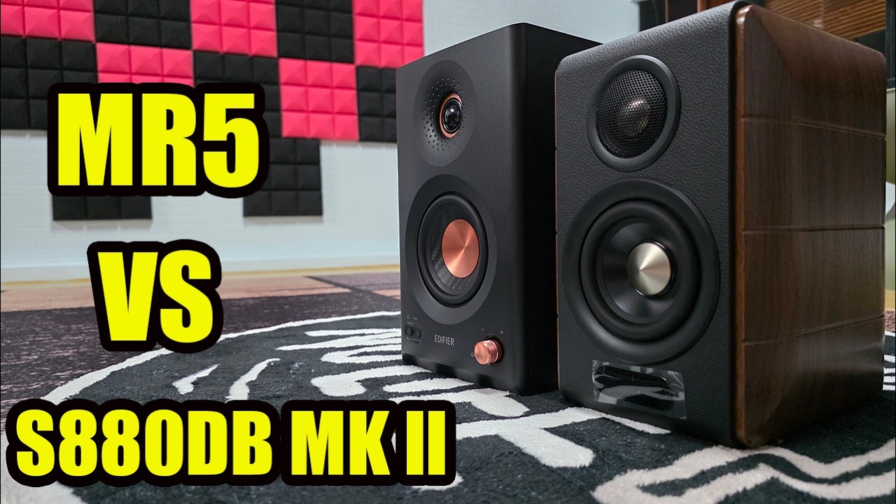 EDIFIER MR5  VS  EDIFIER S880DB MK II  ( SOUND TEST )