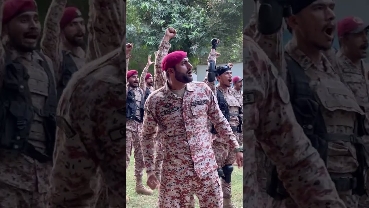 Rangers Jawan's slogan Long live Pakistan : Qalander Wing : Karachi #2023shorts  #pakistan #army