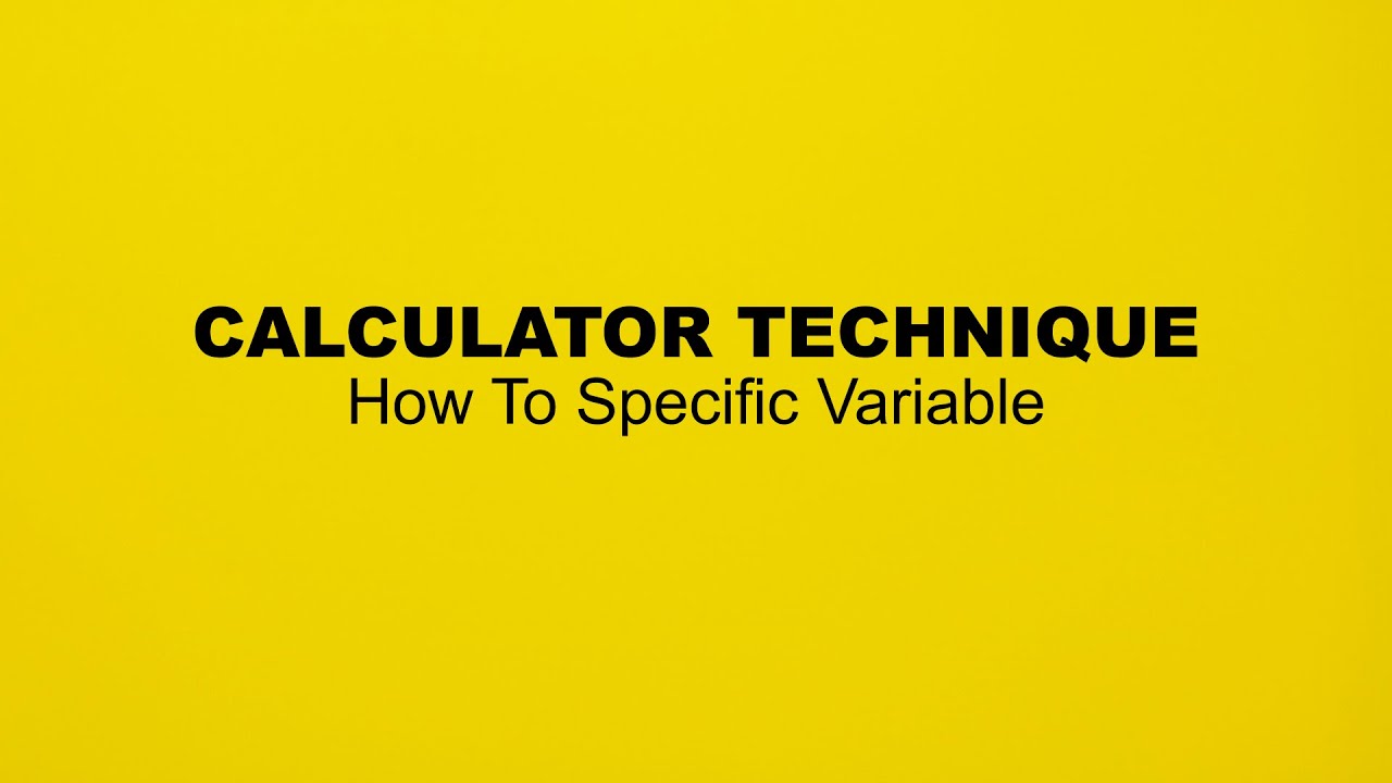 How to solve a specific variable using Canon F-789SGA