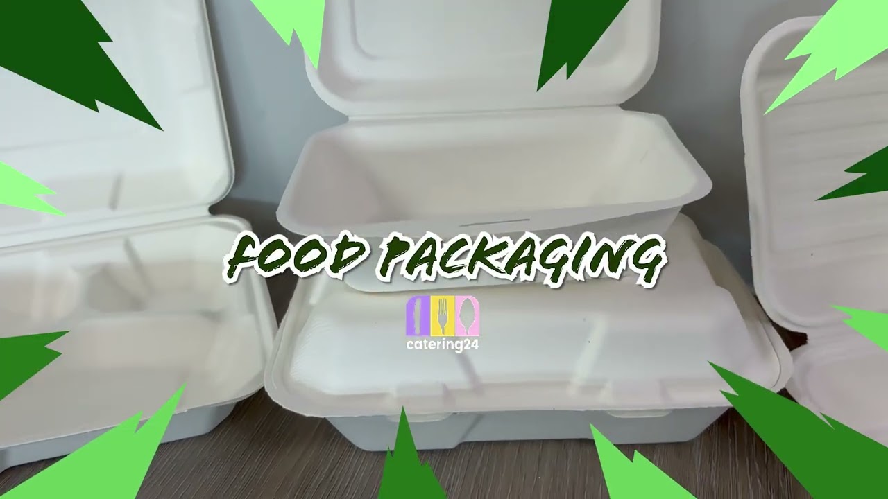 Food Packaging at Catering24.co.uk White Bagasse Sugarcane Food to Go Boxes