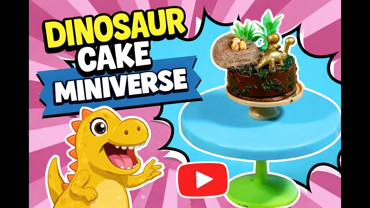 Opening the Cutest Dinosaur Cake! 🦕🎂 Miniverse Make It Mini Food Unboxing