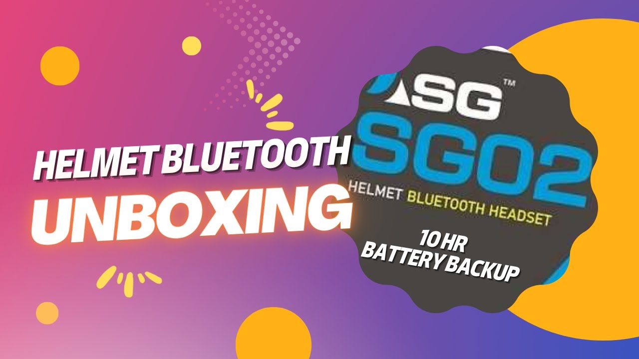 ASG SG02 Helmet Bluetooth Unboxing