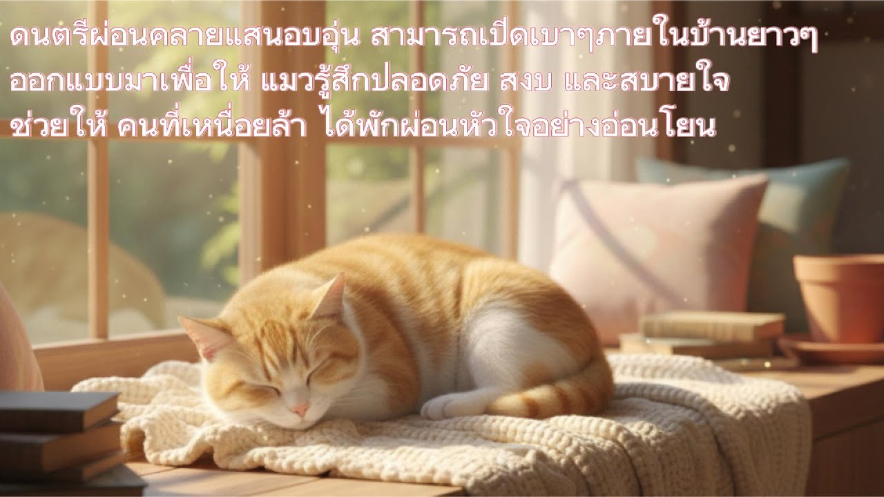 ดนตรีผ่อนคลายแสนอบอุ่น 😻ออกแบบมาเพื่อให้แมวรู้สึกปลอดภัย สงบ และสบายใจ   ได้พักผ่อนหัวใจอย่างอ่อนโยน