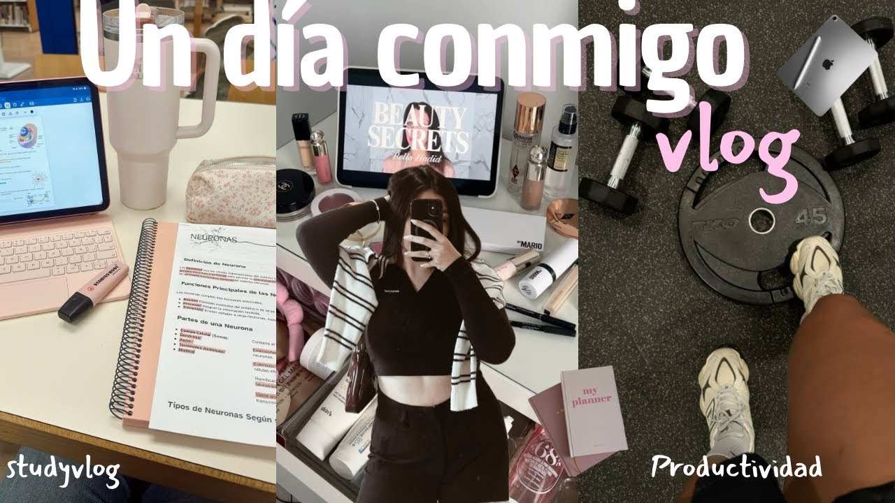 UN DÍA CONMIGO EN LA U 📕 ( productividad. Gym, GRWM) 