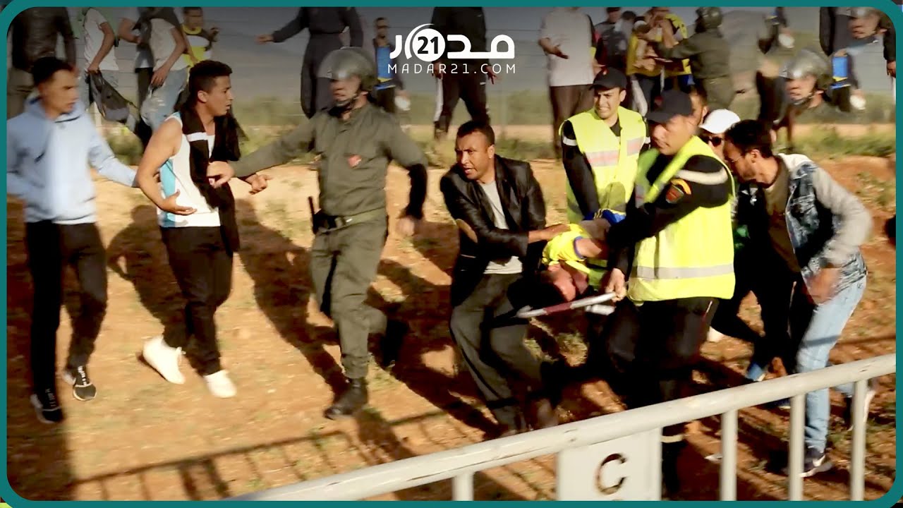 أعمال شغـ.ب بملعب أفورار ترسل لاعب جمعية تاكلفت للمستشفى وتفسد فرحة النادي بالعبور للقسم الممتاز