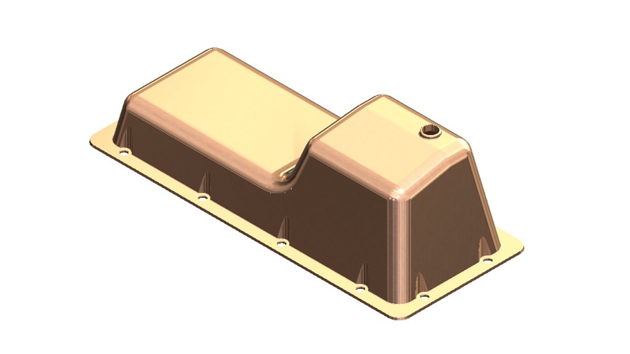 ⚡SOLIDWORKS TUTORIAL #19 || Design an oil pan in solidworks.