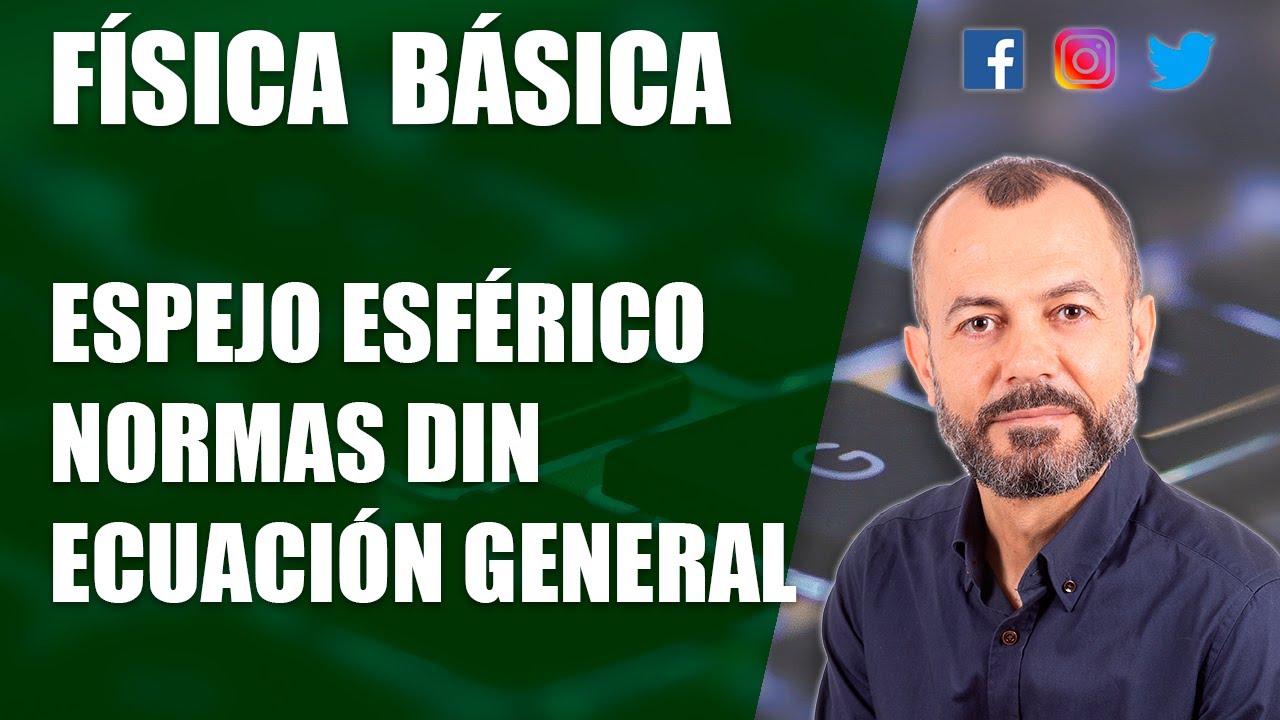 Normas DIN, Espejos esf&eacute;ricos, ecuaci&oacute;n general y aumento lateral
