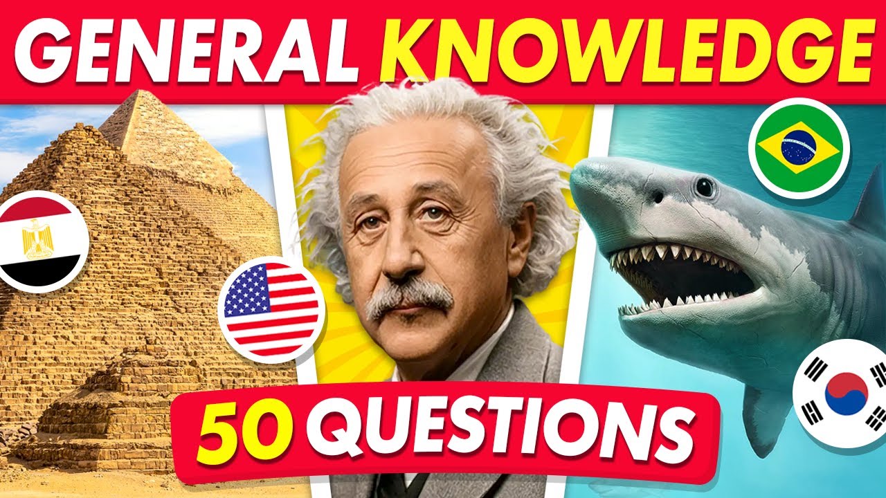50 pytań, kt&oacute;re każdy powinien znać! | Quiz wiedzy og&oacute;lnej 🧠🔥