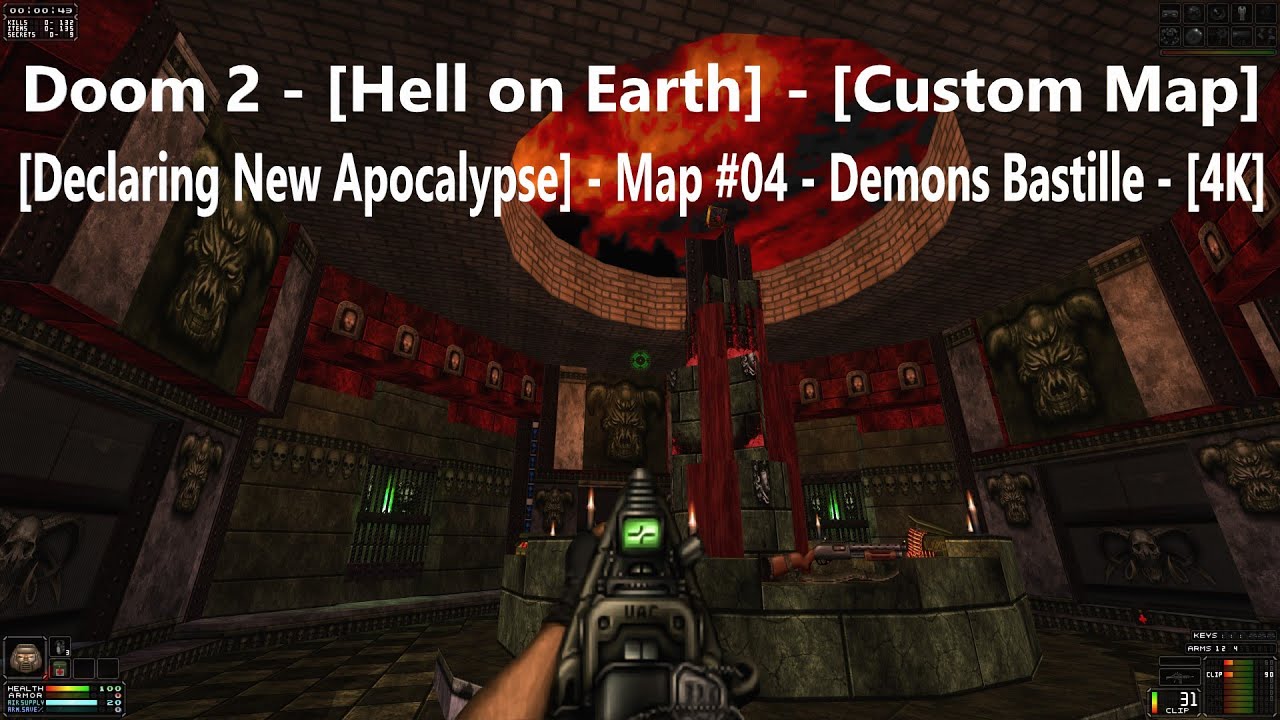 Project Brutality 3.0 - Doom 2 - [Declaring New Apocalypse] - Map #04 - Demons Bastille - [4K]