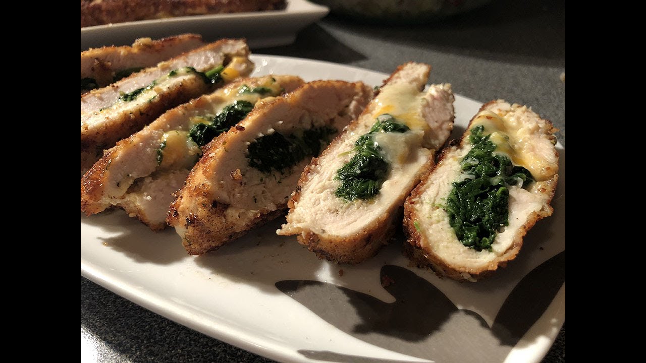 Escalope de poulet farcie au épinards et fromage  صدور الدجاج محشية بالسبانخ والجبن تستحق التجربة