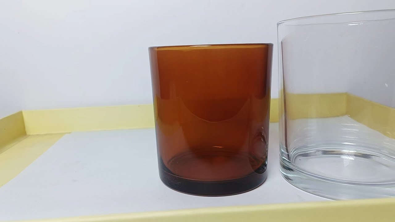 Amber Glass Candle Jar