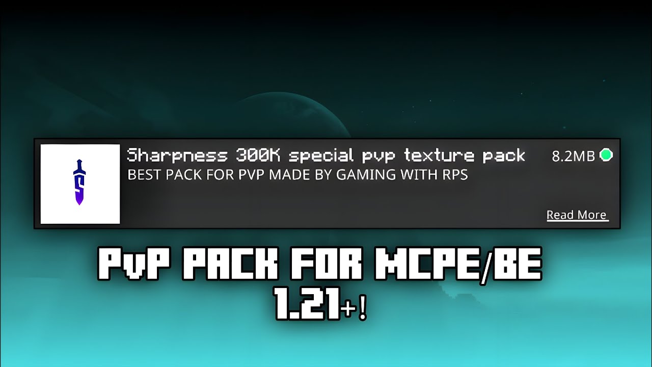 Shapness 300k PvP Texture Pack For MCPE 1.21+!