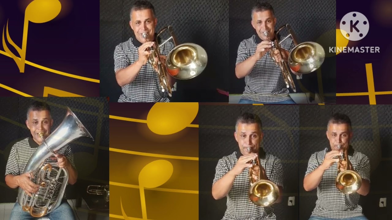 Hino 58 do Cantor  Cristão tocado no trompete trombone e eufônio