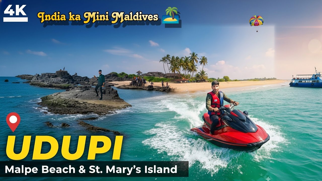 Malpe Beach | St Mary's Island | Udupi Vlog Malpe Beach to St marry Island vlog hindi