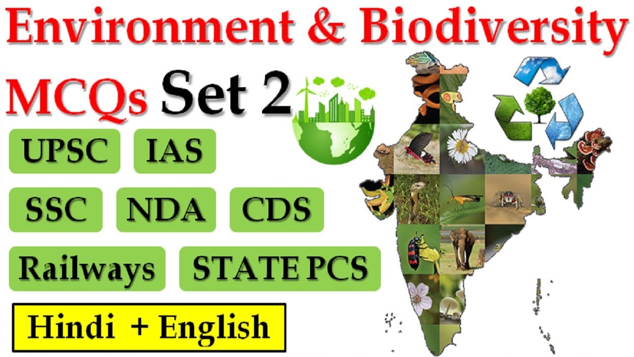 Environment, Ecology & Biodiversity MCQs Set 2| for UPSC CSE/IAS, SSC, NDA, CDS, STATE PCS, RRB NTPC