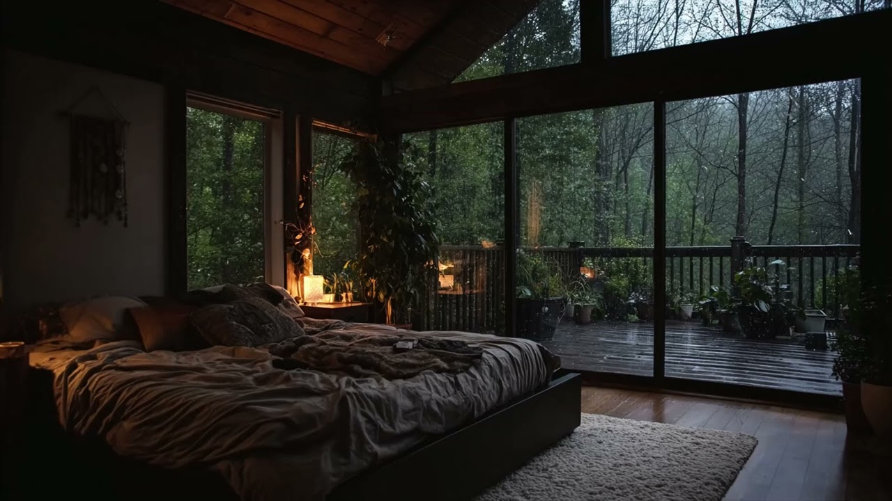 Deep Sleep and Relaxation with Piano Music and Rain Sounds