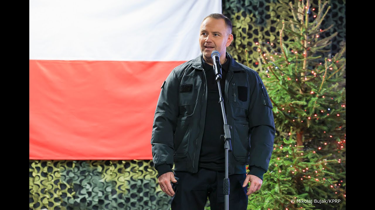 Wigilijne spotkanie Prezydenta RP Karola Nawrockiego z żołnierzami i funkcjonariuszami.