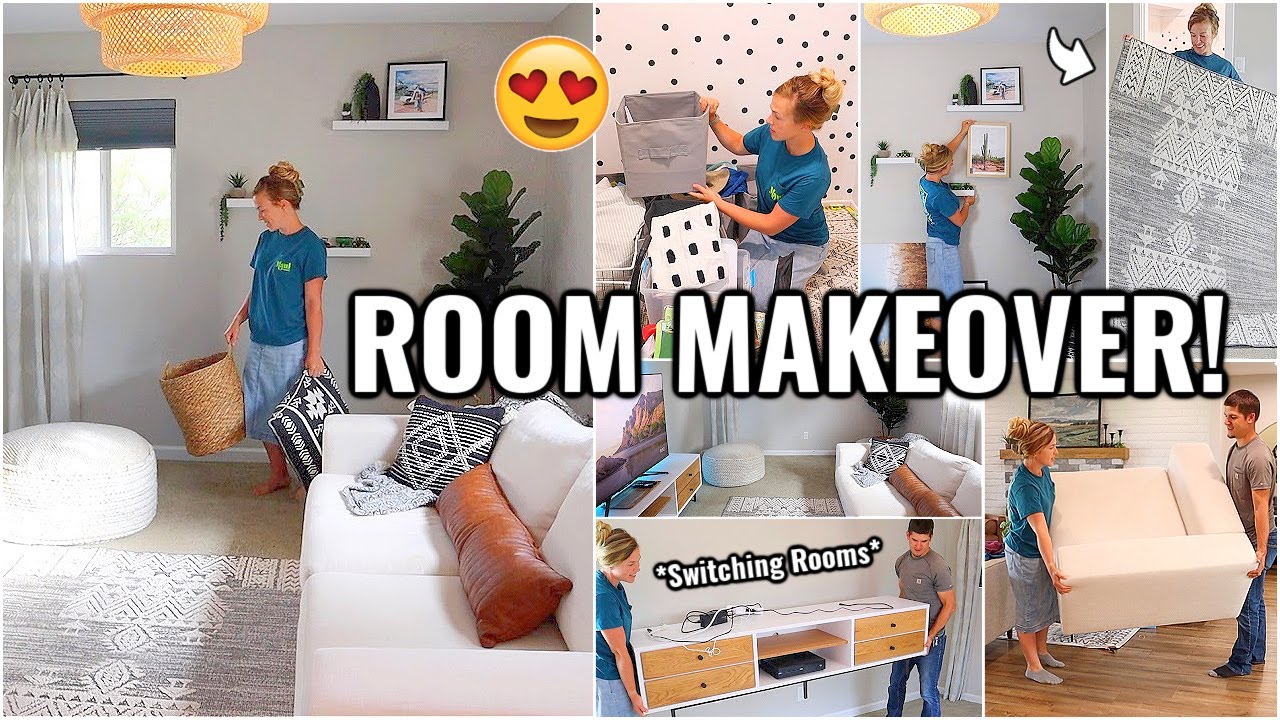 ROOM MAKEOVER & SWITCHING ROOMS IN OUR HOUSE!!😍 DECORATE & CLEAN WITH ME