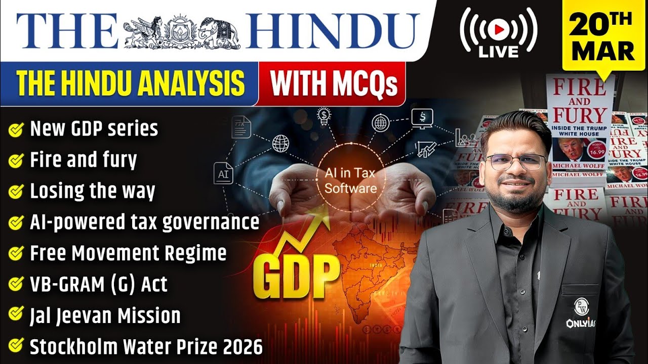 The Hindu Analysis | 20th March 2026 | The Hindu Newspaper  - Practice Questions | Prashant Sir