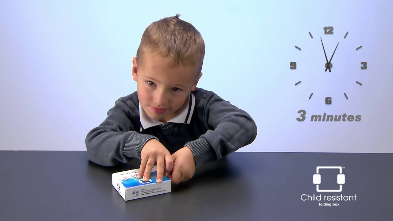 Child resistant Folding Box