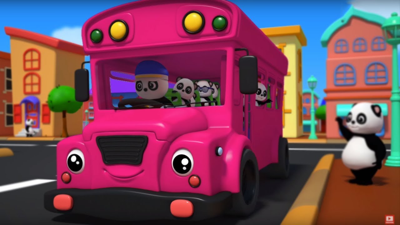 the wheels on the bus | nursery rhymes | kids songs | 3d rhymes