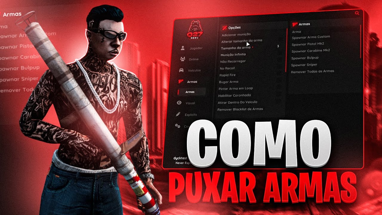 COMO PUXAR ARMAS NA BRASIL ROLEPLAY NO GTA RP FIVEM  - 027 MENU