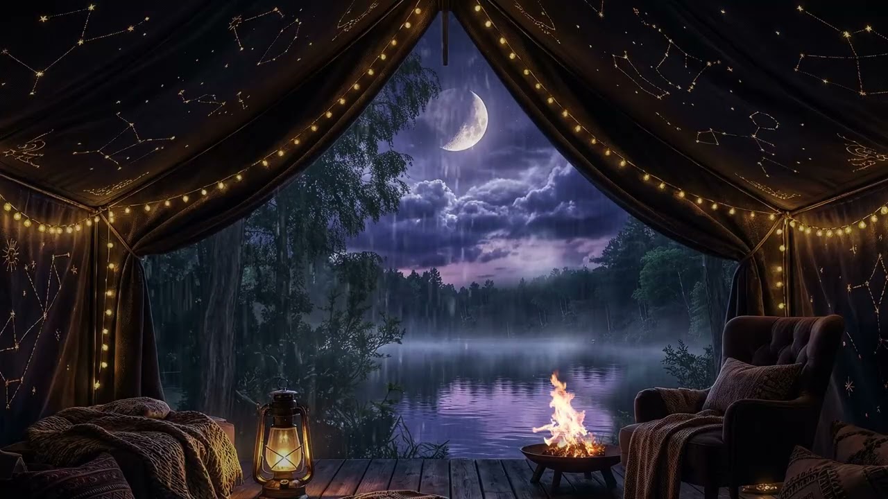 Gentle Rain on Tent in Mountain Forest | Peaceful Camping Rain Sounds for Sleep 3 Hours