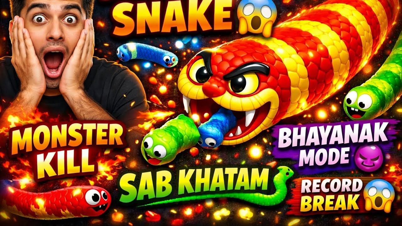 Big Snake 😱 Small Worm ka Khatarnak Revenge | Worms Zone