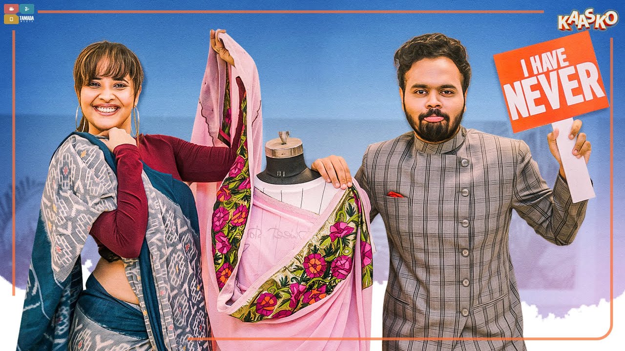 Saree Draping & NEVER HAVE I EVER || Ft. Anasuya Bharadwaj || Kaasko || Tamada media