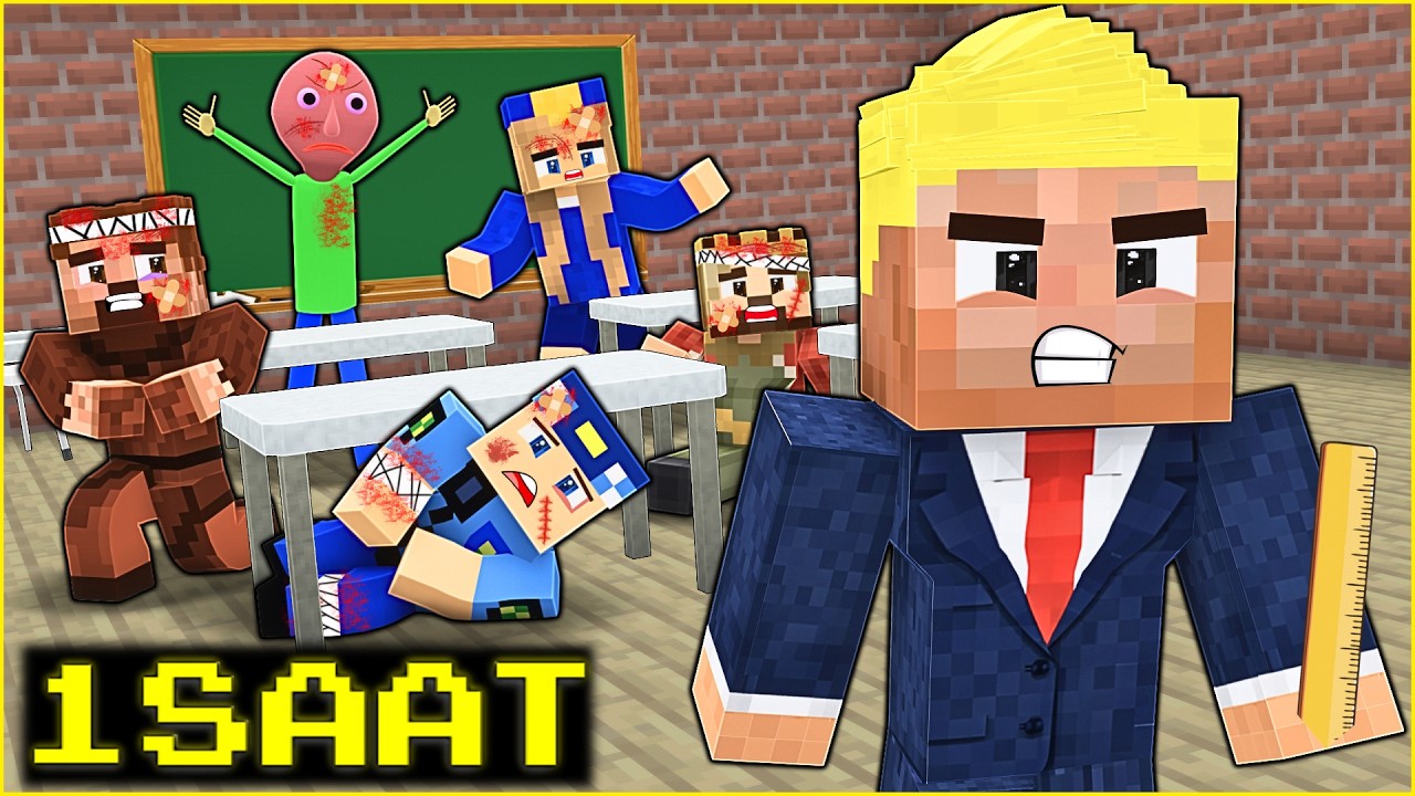 ÖĞRETMEN EFEKAN OKULDA HERKESİ DÖVDÜ! 😂 -Minecraft