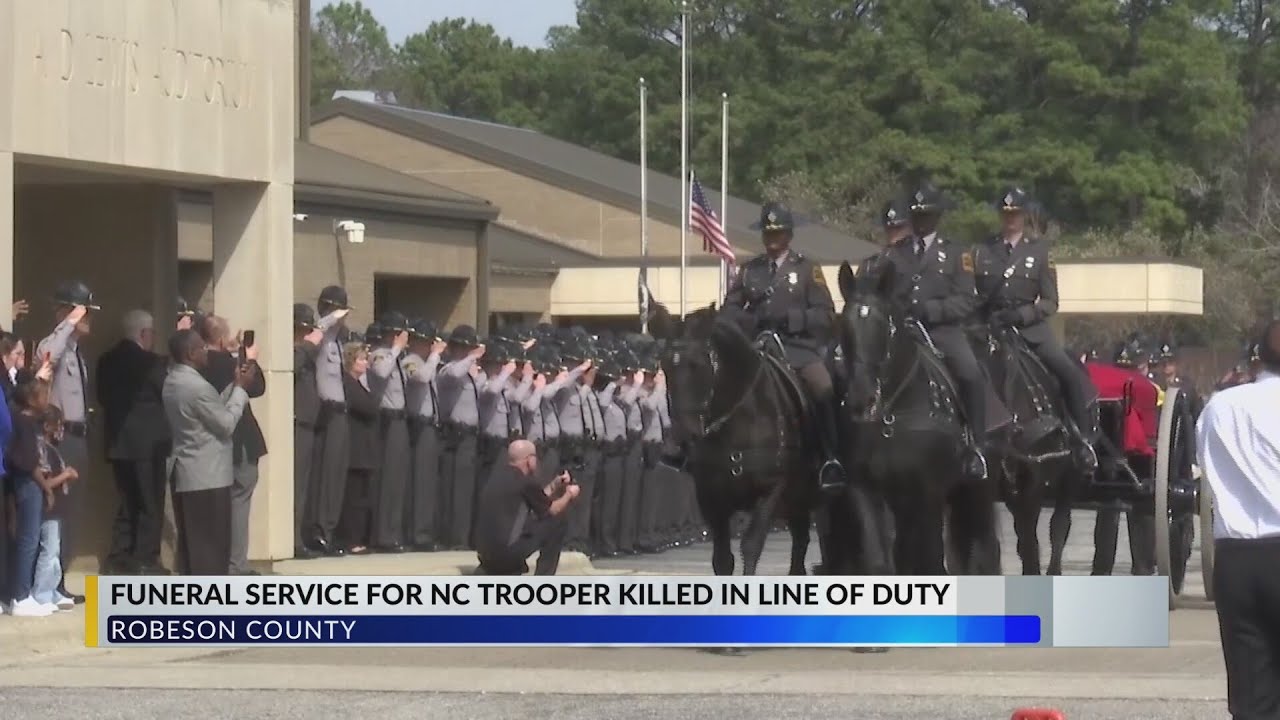 Hundreds attend funeral for North Carolina trooper killed in Robeson County crash