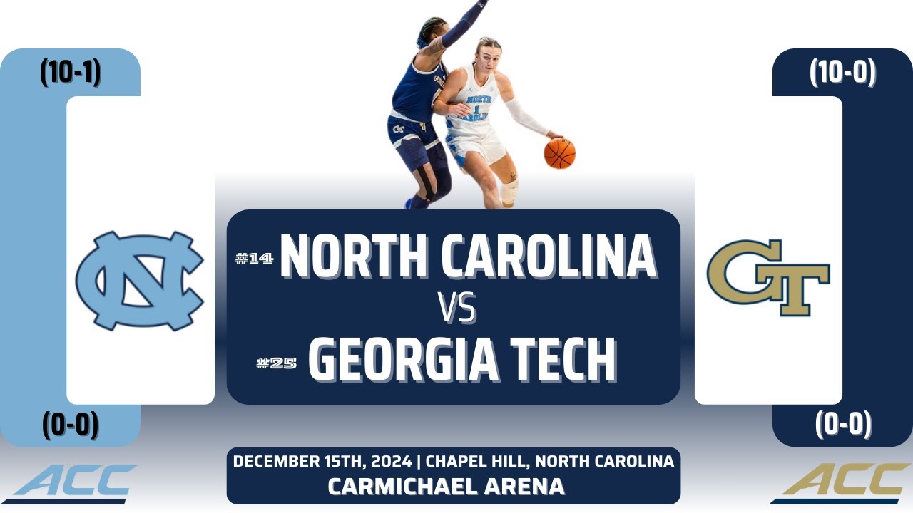 No. 14 North Carolina vs No. 25 Georgia Tech | 2025 ACC Opener | 12.15.24