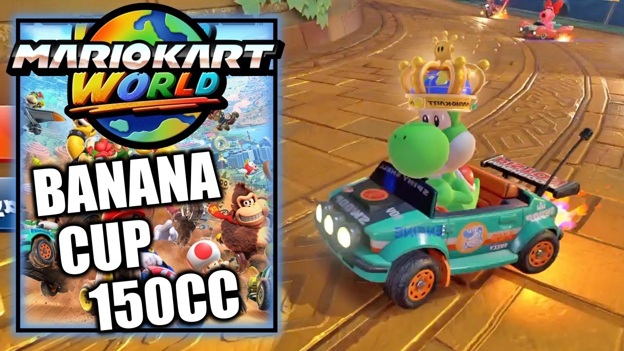 Mario Kart World – Banana Cup 150CC - Yoshi Gameplay