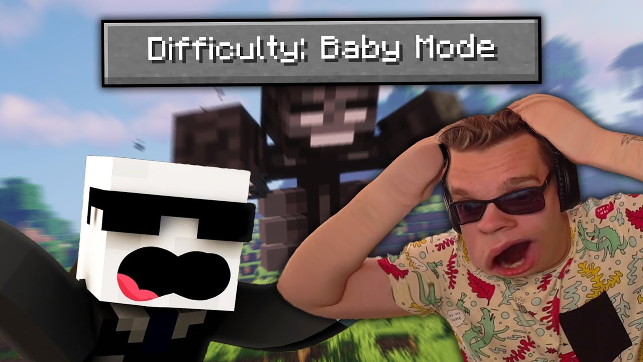 2 Youtuberiai Žaidžia Baby Mode Minecraft...