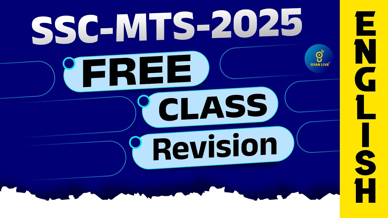 SSC-MTS-2025 | FREE CLASS Revision ENGLISH | LIVE@06PM #gyanlive #sscmts #english