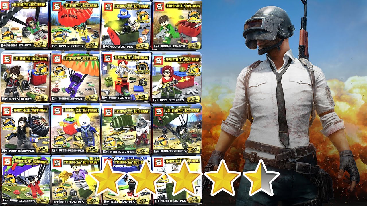 Lego PUBG: 16 PUBG Minifigures So Cool & Many Weapons SY1499 | Unofficial Legos
