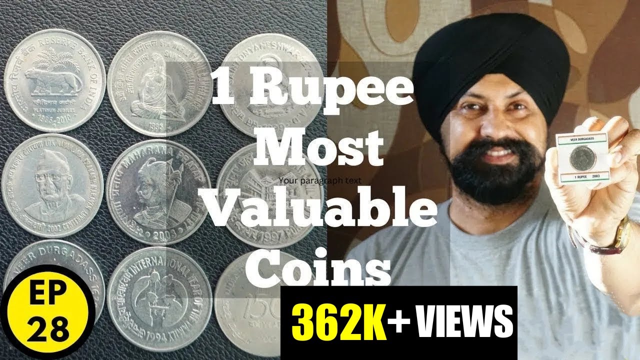 Most Valuable 1 Rupee Commemorative Coins 1 रुपये के स्मारक सिक्के #thecurrencypedia #tcpep28 #viral
