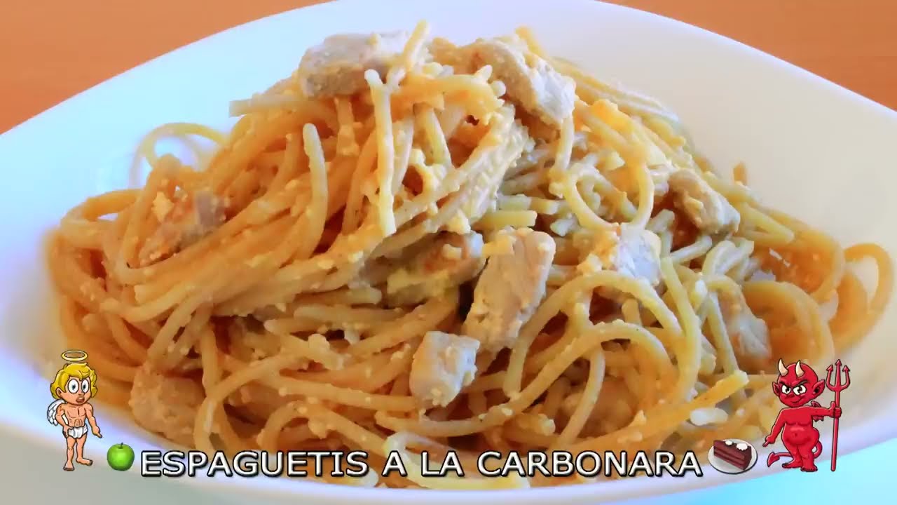 ESPAGUETIS A LA CARBONARA (VERSIÓN SALUDABLE) # ADELGAZAR SIN HACER DIETAS
