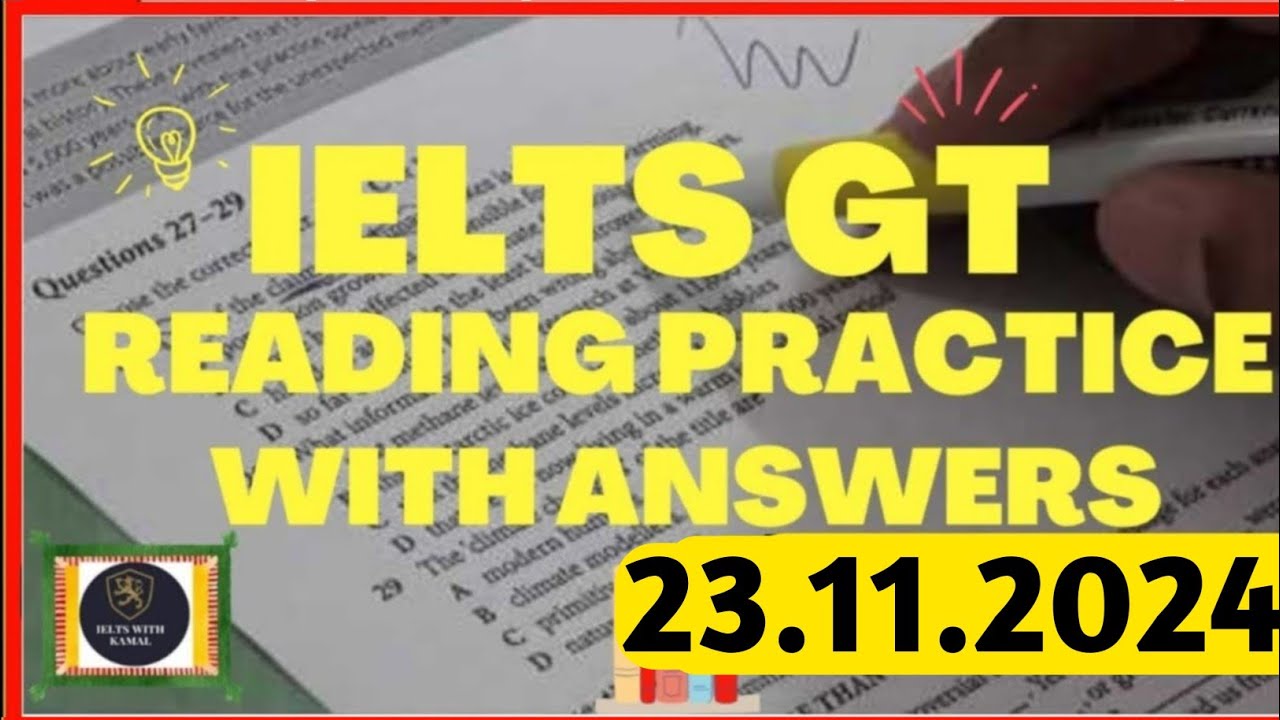 General Reading Practice Test 2024 | 23.11.2024 | Recent IELTS Reading Test 2024