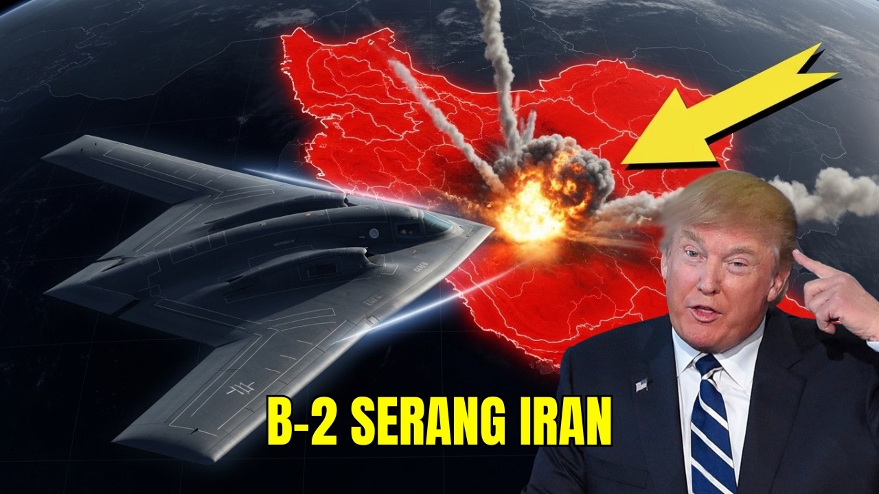 Pembom Siluman B-2 AS Jatuhkan Bom Penembus Bunker 2.000 lb ke Fasilitas Iran